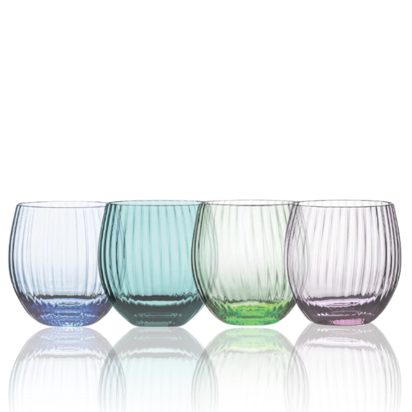 Color Crystal Tumbler Wine Glass 520ml (Gift Box of 4)